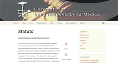Desktop Screenshot of osservatorioresponsabilitamedica.net